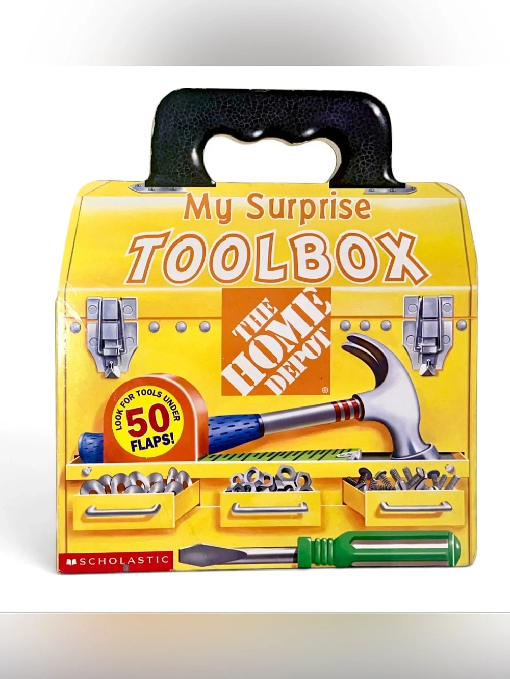 My Surprise Toolbox Board Book Scholastic Home Depot Lift-The-Flap 2002 Weinberg
